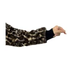 بامبر پلنگی زیپ دار زنانه | خرید بامبر جکت خز پلنگی فری سایز برند پانیذ ۷۴۳ - Image 5