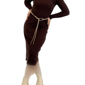 ماکسی یقه اسکی زنانه | خرید فانریپ فری سایز برند پانیذ کد ۸۱۳