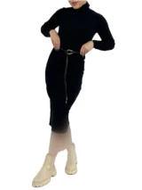 ماکسی یقه اسکی زنانه | خرید فانریپ فری سایز برند پانیذ کد ۸۱۳ - Image 4