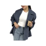 پالتو کوتاه جناقی زنانه | خرید پالتو فوتر یقه انگلیسی فری سایز برند پانیذ ۵۸۸