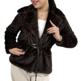 کت پوست یقه انگلیسی زنانه | خرید کت خزدار لوکس برند پانیذ کد ۷۸۳ - Image 3