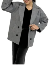 کت فوتر زنانه | خرید کت فوتر جلو باز فری سایز برند پانیذ کد ۵۵۷ - Image 4