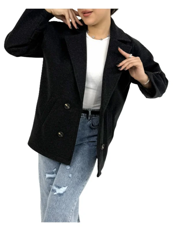 کت فوتر زنانه | خرید کت فوتر جلو باز فری سایز برند پانیذ کد ۵۵۷ - Image 6