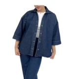 کت کتان زنانه | خرید کت جین کوتاه سایز M و L برند پانیذ کد ۸۲۲ - Image 2