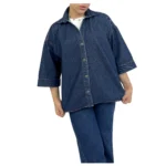 کت کتان زنانه | خرید کت جین کوتاه سایز M و L برند پانیذ کد ۸۲۲