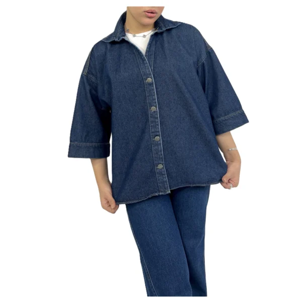 کت کتان زنانه | خرید کت جین کوتاه سایز M و L برند پانیذ کد ۸۲۲ - Image 4