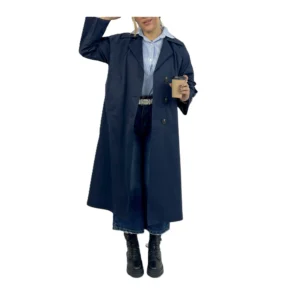 مانتو کتان سوفیا زنانه | خرید مانتو بلند کتان دکمه دار فری سایز برند پانیذ۵۶۸