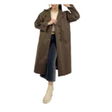 مانتو کتان سوفیا زنانه | خرید مانتو بلند کتان دکمه دار فری سایز برند پانیذ۵۶۸ - Image 3