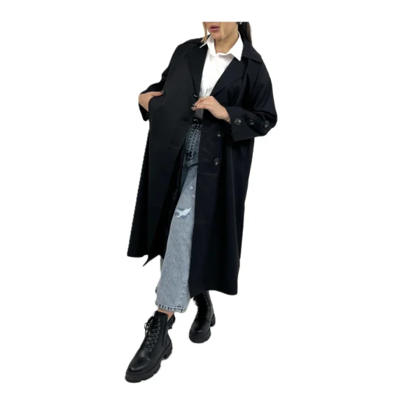 مانتو کتان سوفیا زنانه | خرید مانتو بلند کتان دکمه دار فری سایز برند پانیذ۵۶۸ - Image 6