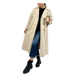 مانتو کتان سوفیا زنانه | خرید مانتو بلند کتان دکمه دار فری سایز برند پانیذ۵۶۸ - Image 5