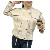 مانتو کتان فینیکس زنانه | خرید مانتو کوتاه کتان فری سایز برند پانیذ کد ۶۷۲ - Image 4