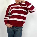 بافت رنگی | خرید بافت راه راه رنگی فری سایز برند پانیذ کد 848 - Image 4