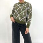 بافت خارجی | خرید بافت زیبا و شیک فری سایز  برند پانیذ   کد 843