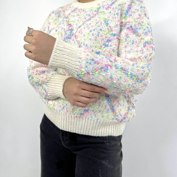 بافت خارجی | خرید بافت زیبا و شیک فری سایز  برند پانیذ   کد 843 - Image 2