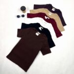 تیشرت قواره دار | خرید تیشرت مدل یقه گرد فری سایز  برند پانیذ  کد 867